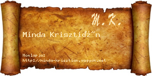 Minda Krisztián névjegykártya